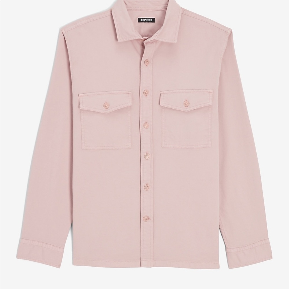 Slim Denim shirt Jacket Dusty Mauve Medium Size